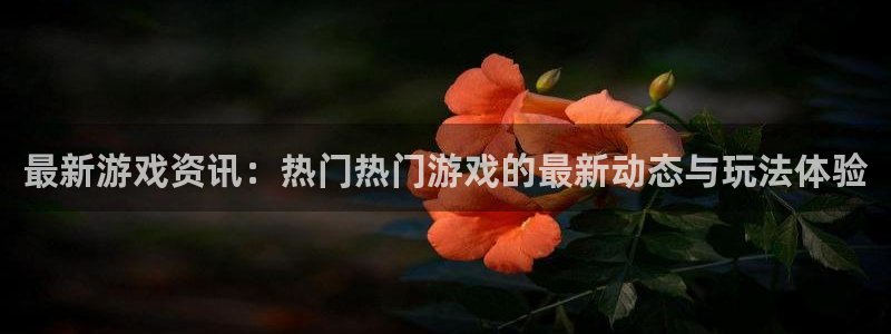 蓝冠娱乐登录地址：最新游戏资讯：热门热门游戏的最新动态与玩法