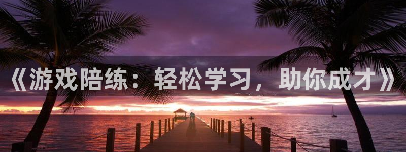 蓝冠娱乐是什么：《游戏陪练：轻松学习，助你成才》